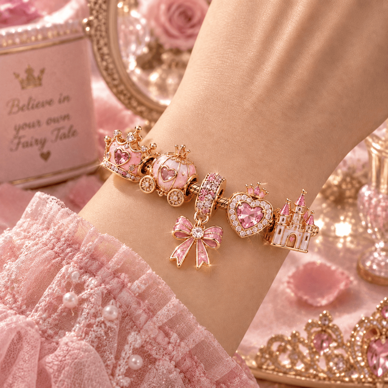 PPR Gold Charm Bracelet Set PTT
