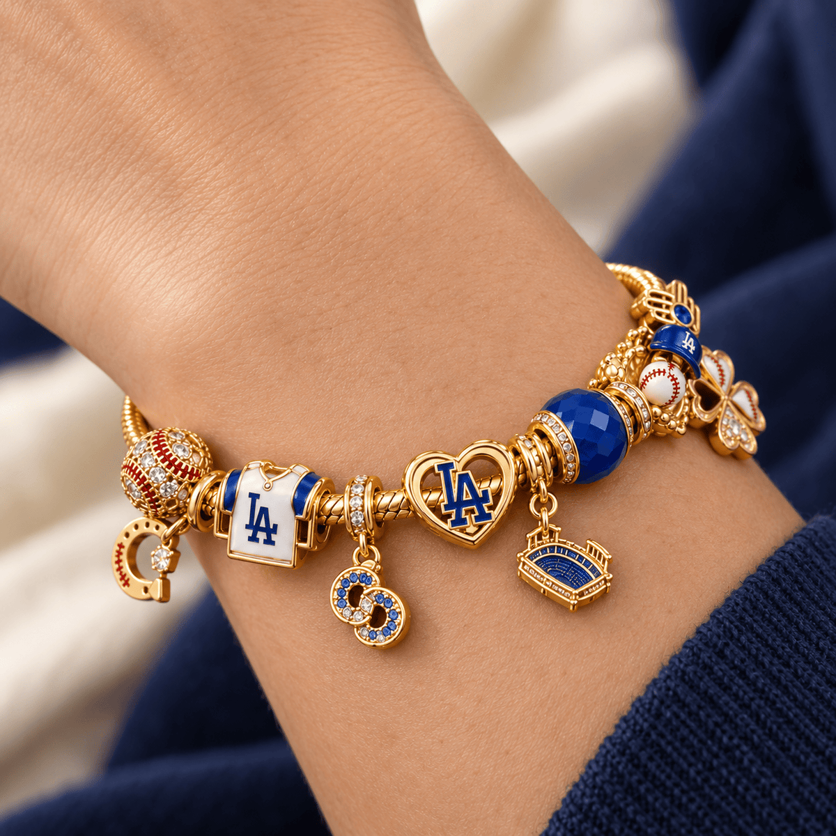 LAD Gold Charm Bracelet Set PTKL