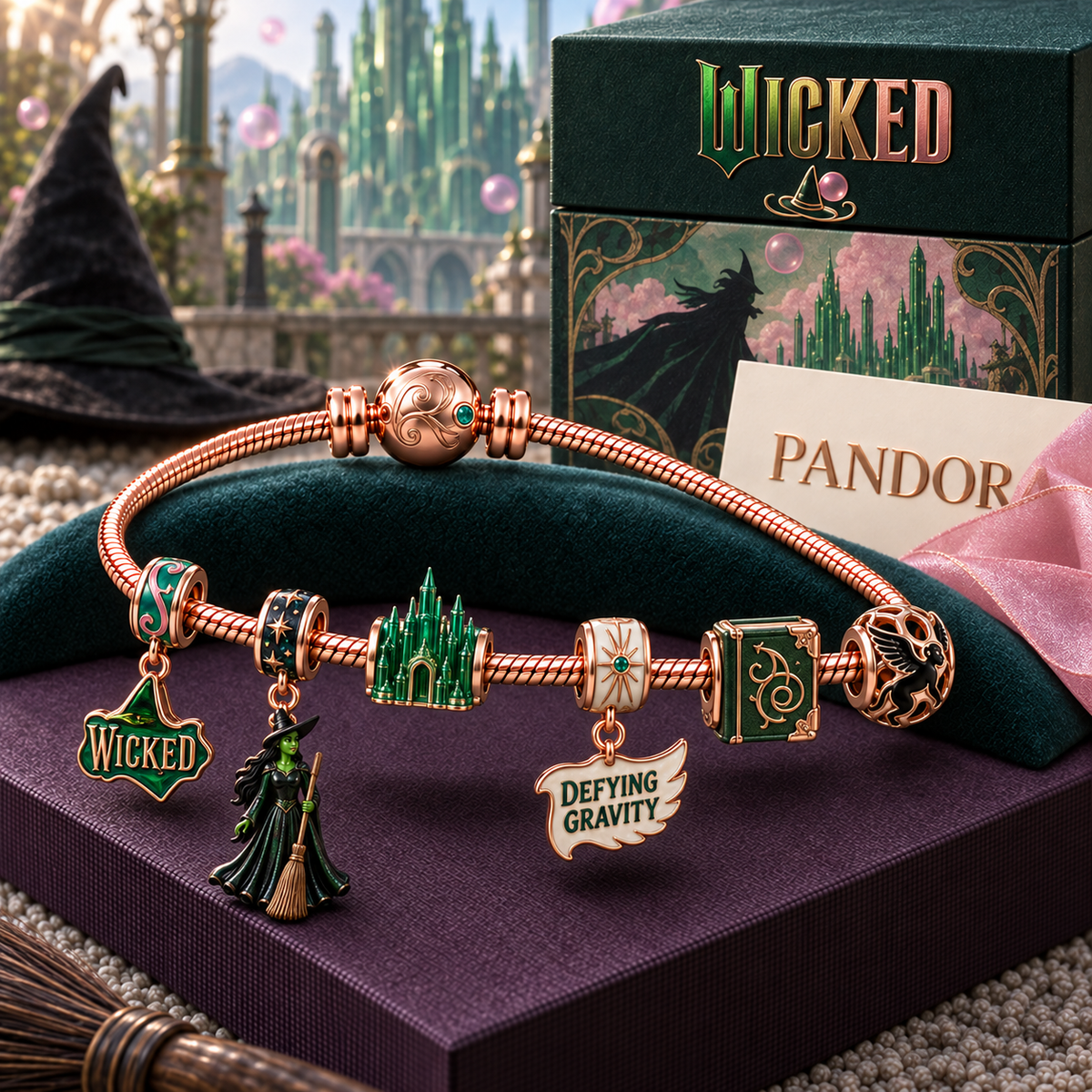 WCKD Rose Gold Charm Bracelet Set HQH