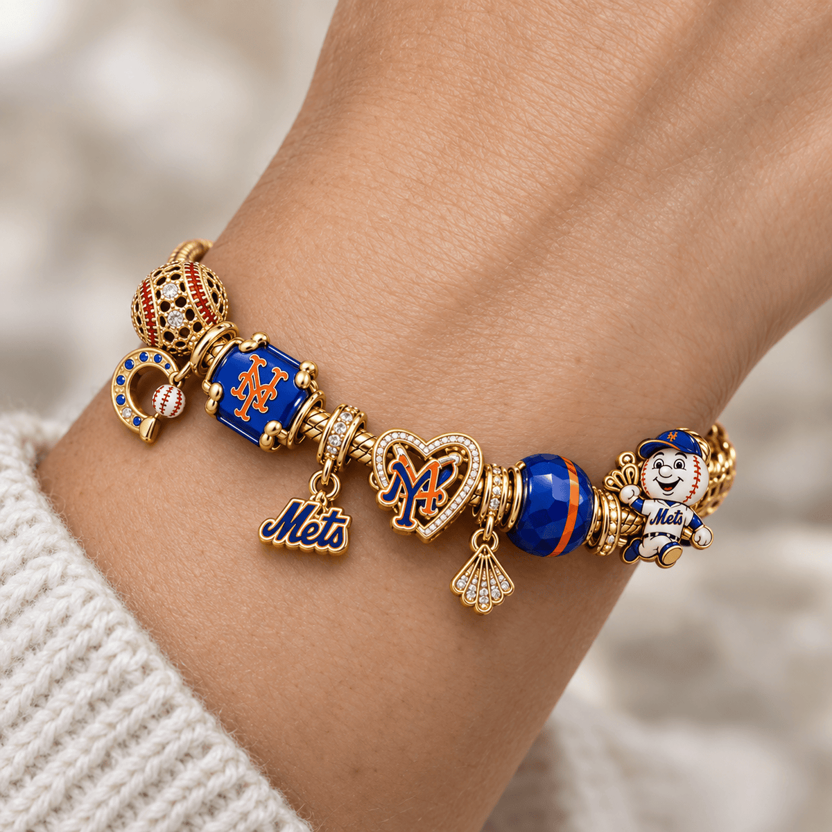 NYM Gold Charm Bracelet Set PTKL