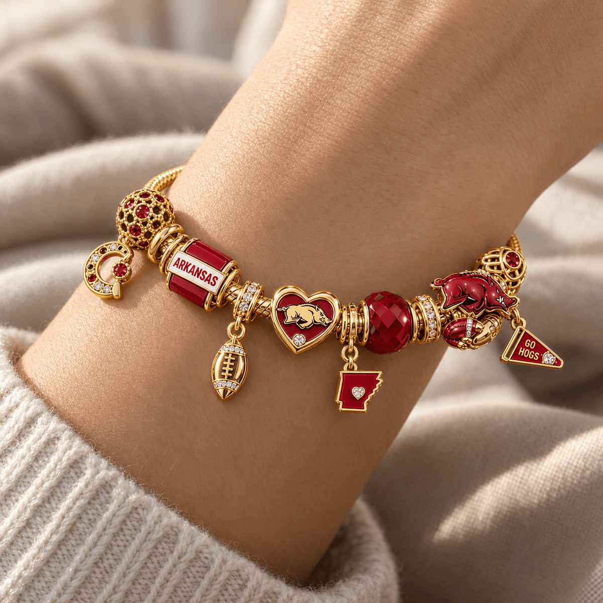 AKR Gold Charm Bracelet Set PTKL