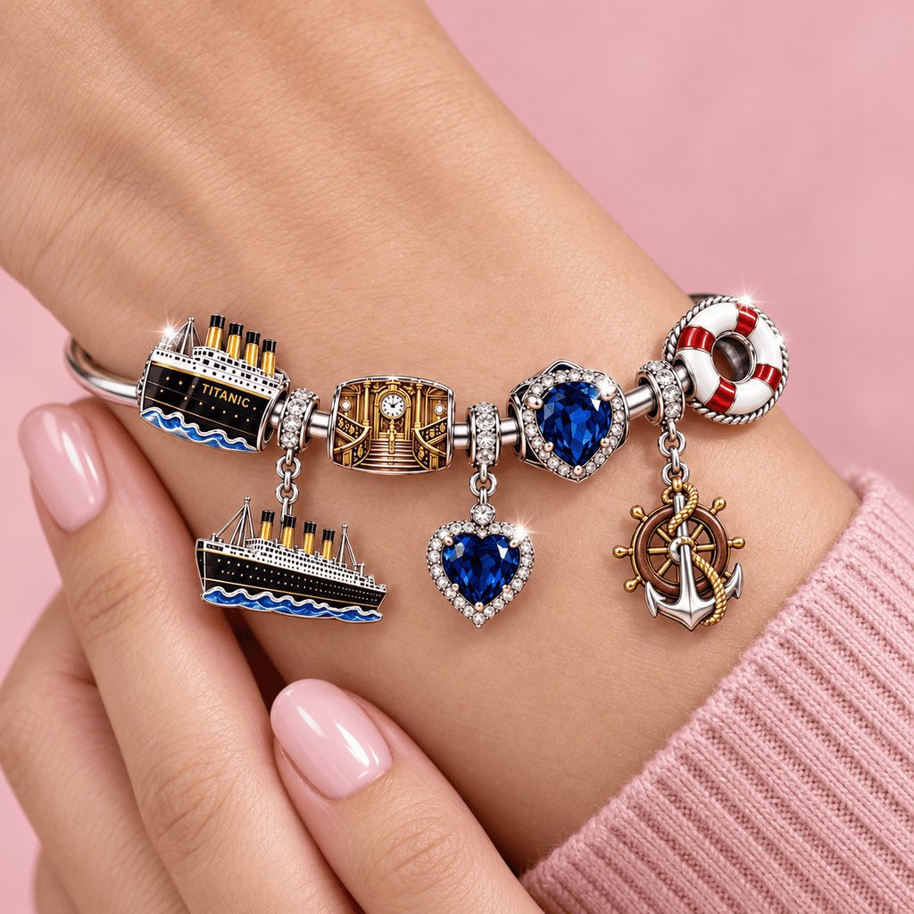 TTN Silver Charm Bracelet Set TMH