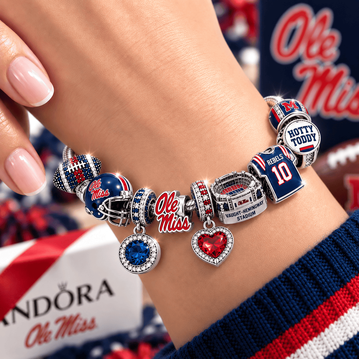 OMR Silver Charm Bracelet Set BMD