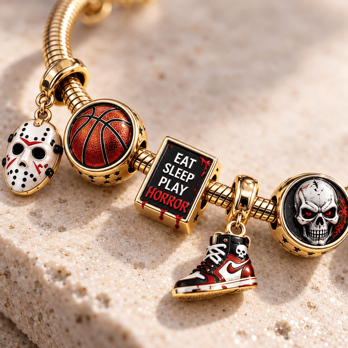 VTHR Gold Charm Bracelet Set TTN