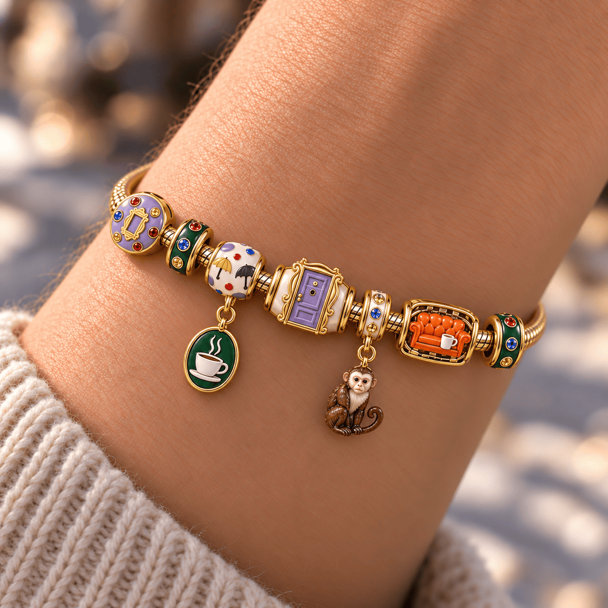 FRS Gold Charm Bracelet Set HQH