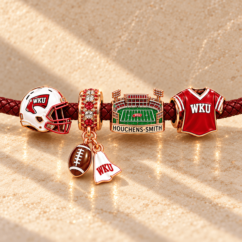 WKHP Braided Leather Charm Bracelet Set NHVH
