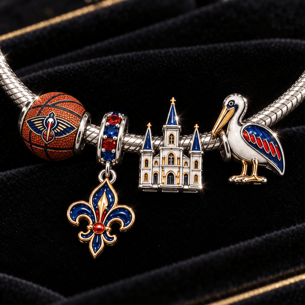 NOP Silver Charm Bracelet Set VTH