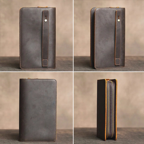 Men Genuine Leather Clutch Bag Cowhide Large Capacity Men Wallets Cell Phone Pocket Passcard Pocket High Quality Wallet For Men